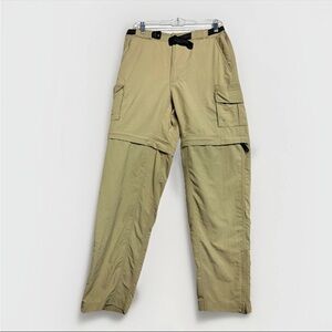 Magellan Outdoors Fish Gear Convertible Pants Mens Tan Khaki Zip Off Cargos M